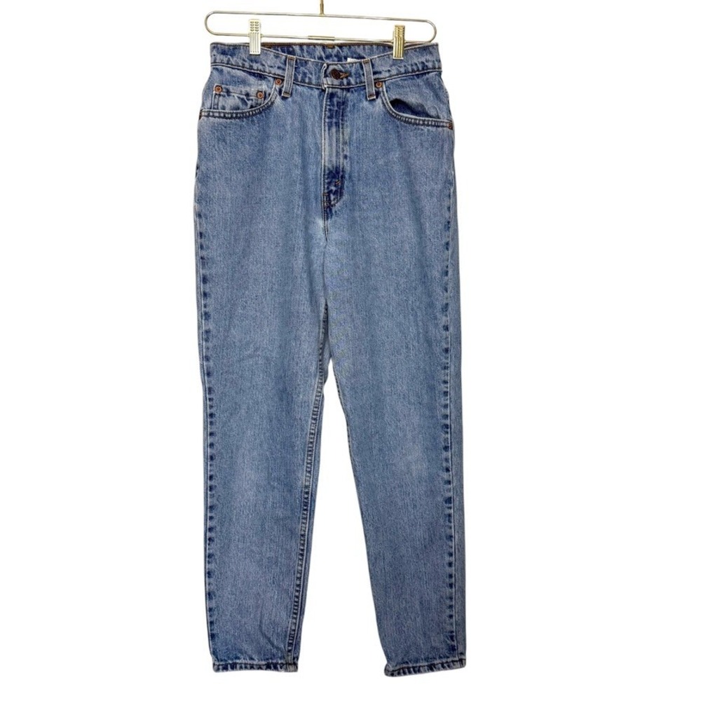 Vintage Levis 521 Tapered Leg Jeans Womens 12 Petite M Light Wash Denim
